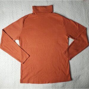Falls Creek Burnt Orange Turtleneck Long Sleeve Shirt SMALL